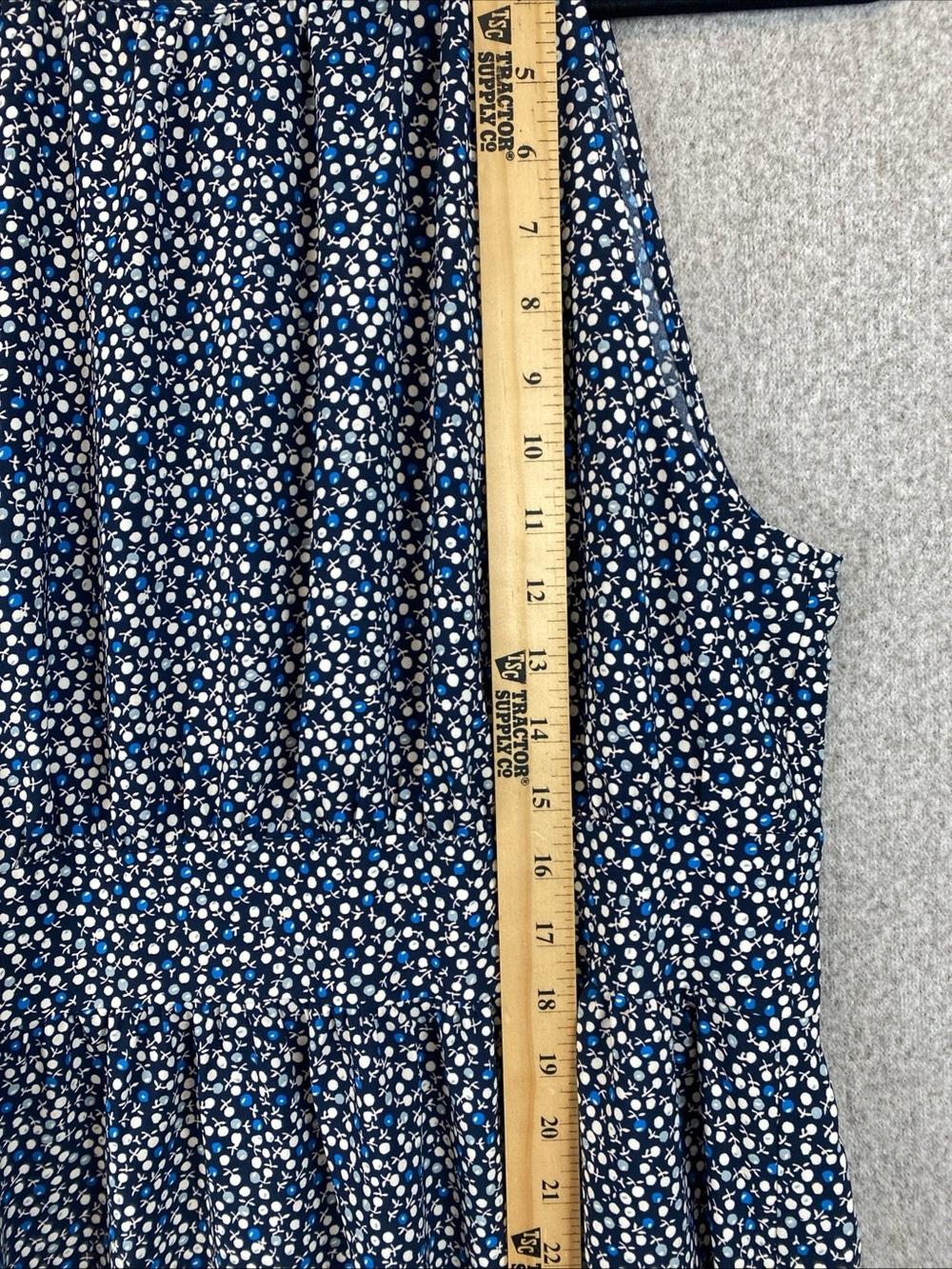 Ann Taylor Ditsy Floral Midi Dress Women Sz 14 spaghetti High Neck Sleeveless - Picture 4 of 12